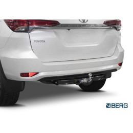 F.5715.001 BERG Фаркоп на Toyota Fortuner (кроме TRD) 2017- без снятия и подрезки бампера. Тип шара: F. Нагрузки: 1500/75 кг, масса фаркопа 21 кг (без электрики в компл