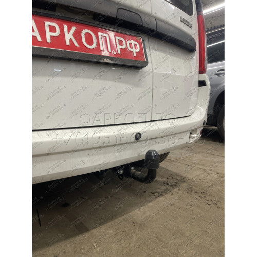 F.6011.003 BERG Фаркоп на Lada Largus 2012- без снятия и подрезки бампера. Тип шара: A. Нагрузки: 1300/75 кг, масса фаркопа 14,5 кг (без электрики в комплекте)