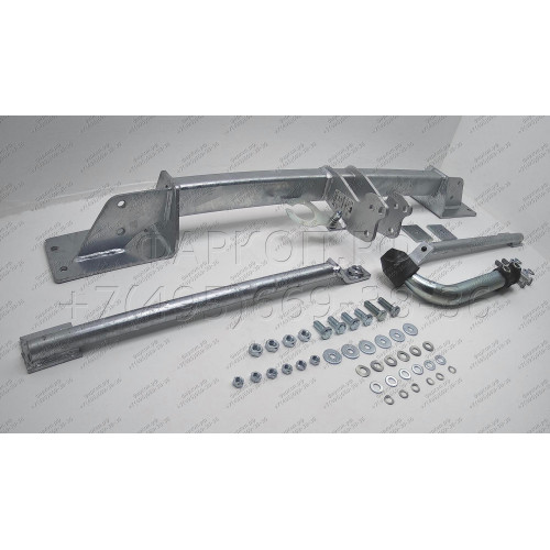 F108A GALIA Полностью оцинкованный фаркоп на FIAT Linea 2007-2015. Подрозетник убирается за бампер. Тип шара: A. Невидимый вырез бампера. Нагрузки: 1200/70 кг, масса фаркопа 17,71 кг