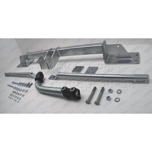 F108A GALIA Полностью оцинкованный фаркоп на FIAT Linea 2007-2015. Подрозетник убирается за бампер. Тип шара: A. Невидимый вырез бампера. Нагрузки: 1200/70 кг, масса фаркопа 17,71 кг