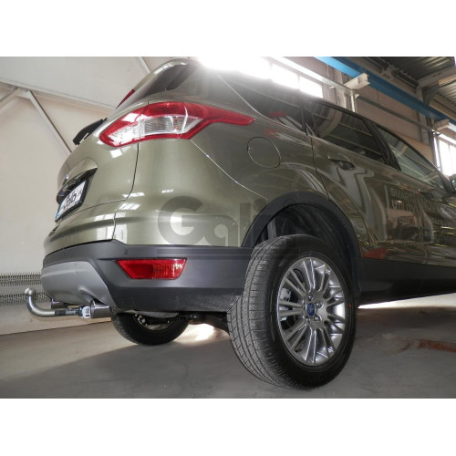F113A GALIA Полностью оцинкованный фаркоп на Ford Kuga 2008-2013, 2013-2020. Подрозетник убирается за бампер. Тип шара: A. Без выреза бампера. Нагрузки: 2100/110 кг, масса фаркопа 16,12 кг