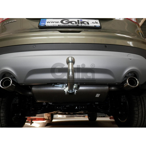 F113A GALIA Полностью оцинкованный фаркоп на Ford Kuga 2008-2013, 2013-2020. Подрозетник убирается за бампер. Тип шара: A. Без выреза бампера. Нагрузки: 2100/110 кг, масса фаркопа 16,12 кг