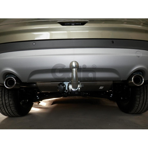 F113A GALIA Полностью оцинкованный фаркоп на Ford Kuga 2008-2013, 2013-2020. Подрозетник убирается за бампер. Тип шара: A. Без выреза бампера. Нагрузки: 2100/110 кг, масса фаркопа 16,12 кг