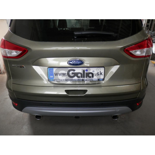 F113A GALIA Полностью оцинкованный фаркоп на Ford Kuga 2008-2013, 2013-2020. Подрозетник убирается за бампер. Тип шара: A. Без выреза бампера. Нагрузки: 2100/110 кг, масса фаркопа 16,12 кг