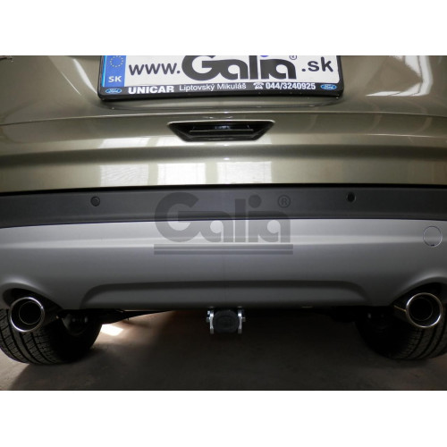 F113A GALIA Полностью оцинкованный фаркоп на Ford Kuga 2008-2013, 2013-2020. Подрозетник убирается за бампер. Тип шара: A. Без выреза бампера. Нагрузки: 2100/110 кг, масса фаркопа 16,12 кг