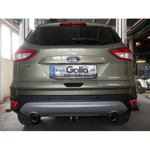 F113A GALIA Полностью оцинкованный фаркоп на Ford Kuga 2008-2013, 2013-2020. Подрозетник убирается за бампер. Тип шара: A. Без выреза бампера. Нагрузки: 2100/110 кг, масса фаркопа 16,12 кг