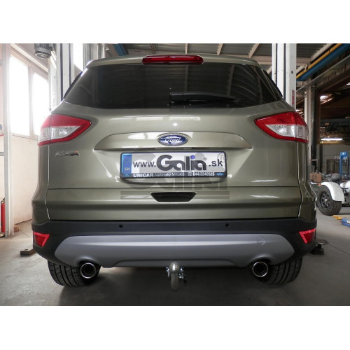 F113A GALIA Полностью оцинкованный фаркоп на Ford Kuga 2008-2013, 2013-2020. Подрозетник убирается за бампер. Тип шара: A. Без выреза бампера. Нагрузки: 2100/110 кг, масса фаркопа 16,12 кг