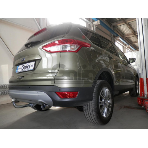 F113A GALIA Полностью оцинкованный фаркоп на Ford Kuga 2008-2013, 2013-2020. Подрозетник убирается за бампер. Тип шара: A. Без выреза бампера. Нагрузки: 2100/110 кг, масса фаркопа 16,12 кг