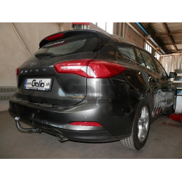 F135A GALIA Полностью оцинкованный фаркоп на Ford Focus 4 универсал 2018-. Тип шара: A. Невидимый вырез бампера. Нагрузки: 1800/100 кг, масса фаркопа 15,12 кг