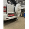 FA 0855-E Бизон Фаркоп на UAZ Patriot / УАЗ Патриот 2015- без подрезки бампера. Тип шара: E (легкосъемный шар под квадрат). Нагрузки: 3000/100 кг. Не комплектуется электрикой