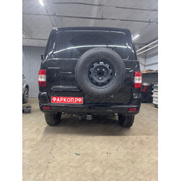 FA 0855-E Бизон Фаркоп на UAZ Patriot / УАЗ Патриот 2015- без подрезки бампера. Тип шара: E (легкосъемный шар под квадрат). Нагрузки: 3000/100 кг. Не комплектуе