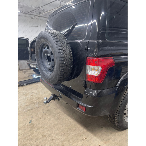 FA 0855-E Бизон Фаркоп на UAZ Patriot / УАЗ Патриот 2015- без подрезки бампера. Тип шара: E (легкосъемный шар под квадрат). Нагрузки: 3000/100 кг. Не комплектуется электрикой
