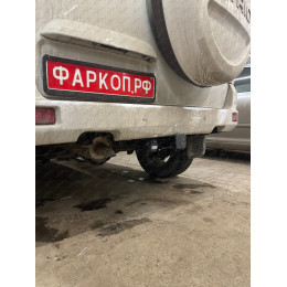 FA 0855-E Бизон Фаркоп на UAZ Patriot / УАЗ Патриот 2015- без подрезки бампера. Тип шара: E (легкосъемный шар под квадрат). Нагрузки: 3000/100 кг. Не комплектуе