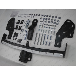 FA 0951-E(N) Бизон Фаркоп с хромированной накладкой на Honda Element 2003-2011 без подрезки бампера. Тип шара: E (легкосъемный шар под квадрат). Нагрузки: 2500/1
