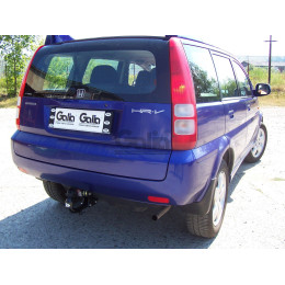 H017A GALIA Полностью оцинкованный фаркоп на Honda HR-V 1999-2001. Особенности: задние фары прямоугольной формы. Тип шара: A. Невидимый вырез бампера. Нагр