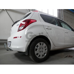 H080A GALIA Полностью оцинкованный фаркоп на Hyundai i20 2008-2014. Тип шара: A. Невидимый вырез бампера. Нагрузки: 1100/50 кг, масса фаркопа 14,12 кг
