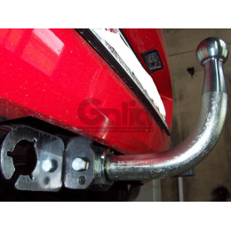 H080A GALIA Полностью оцинкованный фаркоп на Hyundai i20 2008-2014. Тип шара: A. Невидимый вырез бампера. Нагрузки: 1100/50 кг, масса фаркопа 14,12 кг