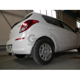 H080A GALIA Полностью оцинкованный фаркоп на Hyundai i20 2008-2014. Тип шара: A. Невидимый вырез бампера. Нагрузки: 1100/50 кг, масса фаркопа 14,12 кг