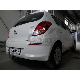 H080A GALIA Полностью оцинкованный фаркоп на Hyundai i20 2008-2014. Тип шара: A. Невидимый вырез бампера. Нагрузки: 1100/50 кг, масса фаркопа 14,12 кг