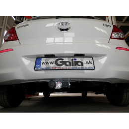 H080A GALIA Полностью оцинкованный фаркоп на Hyundai i20 2008-2014. Тип шара: A. Невидимый вырез бампера. Нагрузки: 1100/50 кг, масса фаркопа 14,12 кг