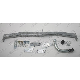 H080A GALIA Полностью оцинкованный фаркоп на Hyundai i20 2008-2014. Тип шара: A. Невидимый вырез бампера. Нагрузки: 1100/50 кг, масса фаркопа 14,12 кг