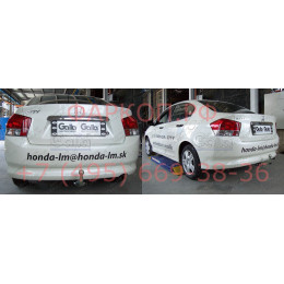 H081A GALIA Полностью оцинкованный фаркоп на Honda City 2008-2013. Тип шара: A. Невидимый вырез бампера. Нагрузки: 1000/70 кг, масса фаркопа 16,01 кг