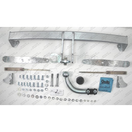H096A GALIA Полностью оцинкованный фаркоп на Honda Jazz 2014-2020, Honda Fit 2013-2020. Тип шара: A. Невидимый вырез бампера. Нагрузки: 1200/80 кг, масса фаркопа 13,32 кг