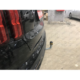 91008-A MOTODOR Фаркоп с оцинкованным шаром на Kia Sorento 2020-, Hyundai Santa Fe IV рестайлинг 2021-2023. Необходима подрезка бампера. Тип шара: A. Нагрузки: 2000/100 кг, ма