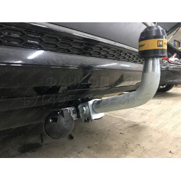 91008-A MOTODOR Фаркоп с оцинкованным шаром на Kia Sorento 2020-, Hyundai Santa Fe IV рестайлинг 2021-2023. Необходима подрезка бампера. Тип шара: A. Нагрузки: 2000/100 кг, ма