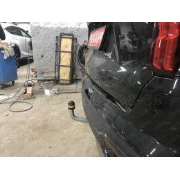 91008-A MOTODOR Фаркоп с оцинкованным шаром на Kia Sorento 2020-, Hyundai Santa Fe IV рестайлинг 2021-2023. Необходима подрезка бампера. Тип шара: A. Нагрузки: 2000/100 кг, ма