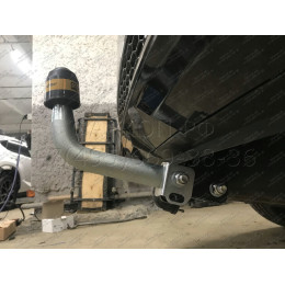 91008-A MOTODOR Фаркоп с оцинкованным шаром на Kia Sorento 2020-, Hyundai Santa Fe IV рестайлинг 2021-2023. Необходима подрезка бампера. Тип шара: A. Нагрузки: 2000/100 кг, ма