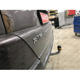 91402-A MOTODOR Фаркоп с оцинкованным шаром на Nissan X-Trail T31 2007-2015 без выреза в бампере. Тип шара: A. Нагрузки: 1500/75 кг, масса фаркопа 20 кг (без электрики 