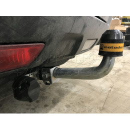 91402-A MOTODOR Фаркоп с оцинкованным шаром на Nissan X-Trail T31 2007-2015 без выреза в бампере. Тип шара: A. Нагрузки: 1500/75 кг, масса фаркопа 20 кг (без электрики 
