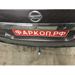 91402-A MOTODOR Фаркоп с оцинкованным шаром на Nissan X-Trail T31 2007-2015 без выреза в бампере. Тип шара: A. Нагрузки: 1500/75 кг, масса фаркопа 20 кг (без электрики 