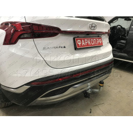 91008-A MOTODOR Фаркоп с оцинкованным шаром на Kia Sorento 2020-, Hyundai Santa Fe IV рестайлинг 2021-2023. Необходима подрезка бампера. Тип шара: A. Нагрузки: 2000/100 кг, ма
