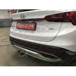 91008-A MOTODOR Фаркоп с оцинкованным шаром на Kia Sorento 2020-, Hyundai Santa Fe IV рестайлинг 2021-2023. Необходима подрезка бампера. Тип шара: A. Нагрузки: 2000/100 кг, ма
