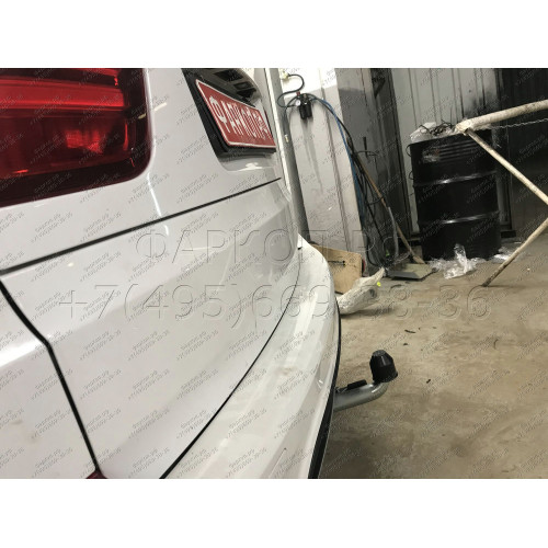 B017C GALIA Полностью оцинкованный фаркоп на BMW X5 E70 2007-2013, X5 F15 2013-2018, BMW X6 F16 2014-2019, кроме моделей с M-пакетом. Подрозетник убирается за бампер. Тип шара: C (горизонтальный съемный). Невидимый вырез бампера. Нагрузки: 3500/140 кг, ма