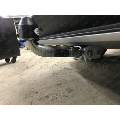 B017C GALIA Полностью оцинкованный фаркоп на BMW X5 E70 2007-2013, X5 F15 2013-2018, BMW X6 F16 2014-2019, кроме моделей с M-пакетом. Подрозетник убирается за бампер. Тип шара: C (горизонтальный съемный). Невидимый вырез бампера. Нагрузки: 3500/140 кг, ма