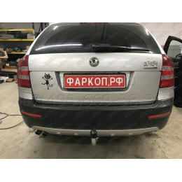 S086A GALIA Полностью оцинкованный фаркоп на Skoda Octavia II седан/универсал 2005-2013, Skoda Octavia Scout 2008-2013, в т.ч. 4WD. Подрозетник убирается за бампер. Тип шара: