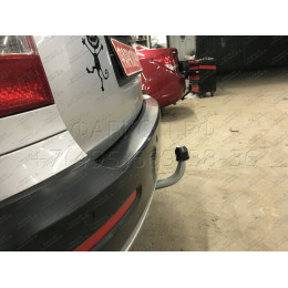S086A GALIA Полностью оцинкованный фаркоп на Skoda Octavia II седан/универсал 2005-2013, Skoda Octavia Scout 2008-2013, в т.ч. 4WD. Подрозетник убирается за бампер. Тип шара: