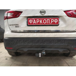 4382-A ORIS Фаркоп на Nissan Qashqai 2014-2021 без подрезки бампера. Тип шара: A. Нагрузки: 1800/100 кг, масса фаркопа 21 кг (без электрики в комплекте)