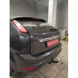 6011 Трейлер Фаркоп для Ford Focus 2 хетчбек 2004-2011, Ford Focus C-MAX 2003-2010. Требуется подрезка бампера. Тип шара: A. Нагрузки: 1000/50 кг, масса фаркопа 14,5 кг (без 