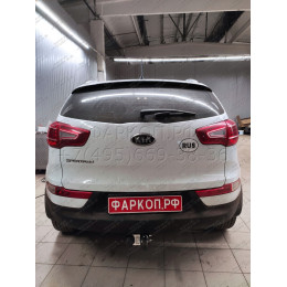 K112-A Лидер-плюс ТСУ для Kia Sportage 2010-2015, Hyundai ix35 2010-2015 без снятия и выреза бампера. Нагрузки: 1500/75 кг, масса фаркопа 17,52 кг (без электрики в комплект
