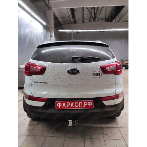 K112-A Лидер-плюс ТСУ для Kia Sportage 2010-2015, Hyundai ix35 2010-2015 без снятия и выреза бампера. Нагрузки: 1500/75 кг, масса фаркопа 17,52 кг (без электрики в комплекте)