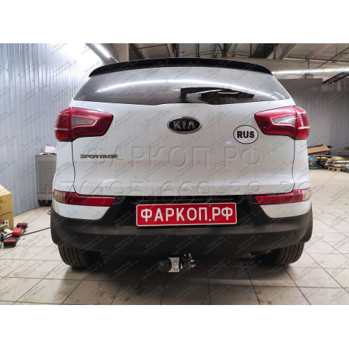 K112-A Лидер-плюс ТСУ для Kia Sportage 2010-2015, Hyundai ix35 2010-2015 без снятия и выреза бампера. Нагрузки: 1500/75 кг, масса фаркопа 17,52 кг (без электрики в комплекте)