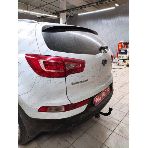 K112-A Лидер-плюс ТСУ для Kia Sportage 2010-2015, Hyundai ix35 2010-2015 без снятия и выреза бампера. Нагрузки: 1500/75 кг, масса фаркопа 17,52 кг (без электрики в комплекте)