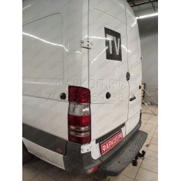 MB 04 AVTOS Фаркоп на Mercedes Sprinter фургон со ступенькой 2006-, Volkswagen Crafter фургон со ступенькой 2006-2017 без подрезки бампера. Тип шара: F. Нагрузки: 2500/100 кг, 