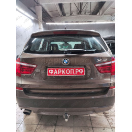 B019A GALIA Полностью оцинкованный фаркоп на BMW X3 F25 2010-2017, BMW X4 F26 2014-2018, кроме моделей с M-пакетом. Подрозетник убирается за бампер. Тип шара: A. Уста