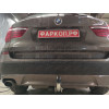 B019A GALIA Полностью оцинкованный фаркоп на BMW X3 F25 2010-2017, BMW X4 F26 2014-2018, кроме моделей с M-пакетом. Подрозетник убирается за бампер. Тип шара: A. Установка без выреза бампера. Нагрузки: 2400/100 кг, масса фаркопа 12,32 кг