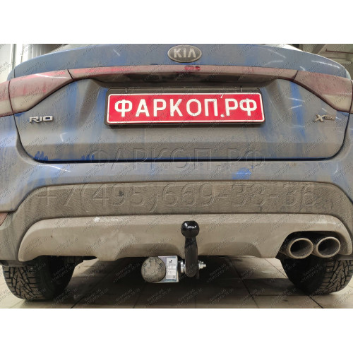 K123-A Лидер-плюс ТСУ для Kia Rio X-line 2017-2020, Kia Rio X 2021-2022, Solaris KRX 2024- без снятия и выреза бампера. Нагрузки: 1200/75 кг, масса фаркопа 16,06 кг (без электрики в комплекте)